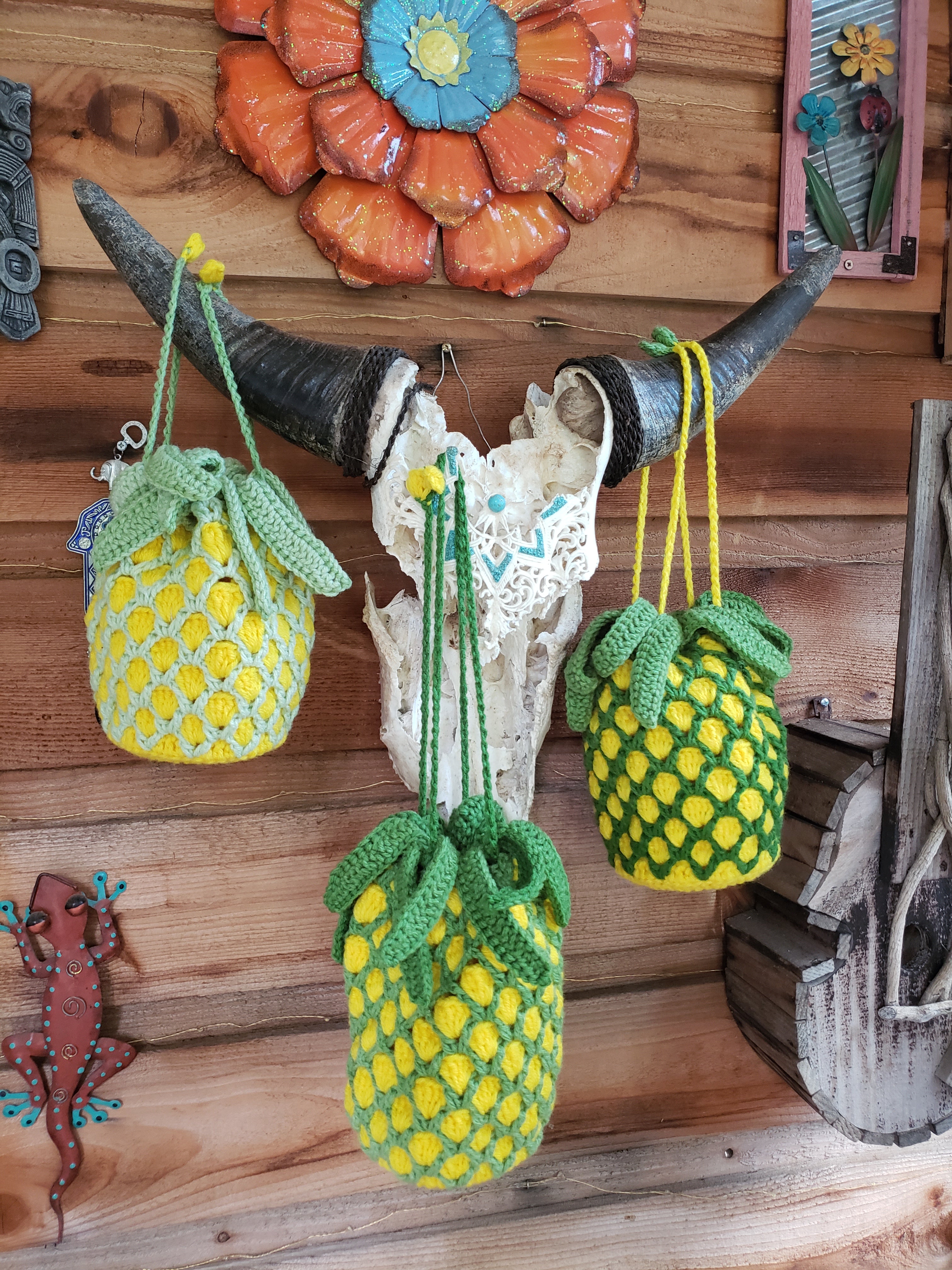 Crochet hot sale pineapple bag