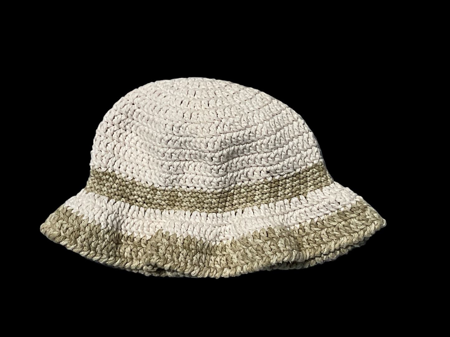 Green and Cream Handmade Crochet hat