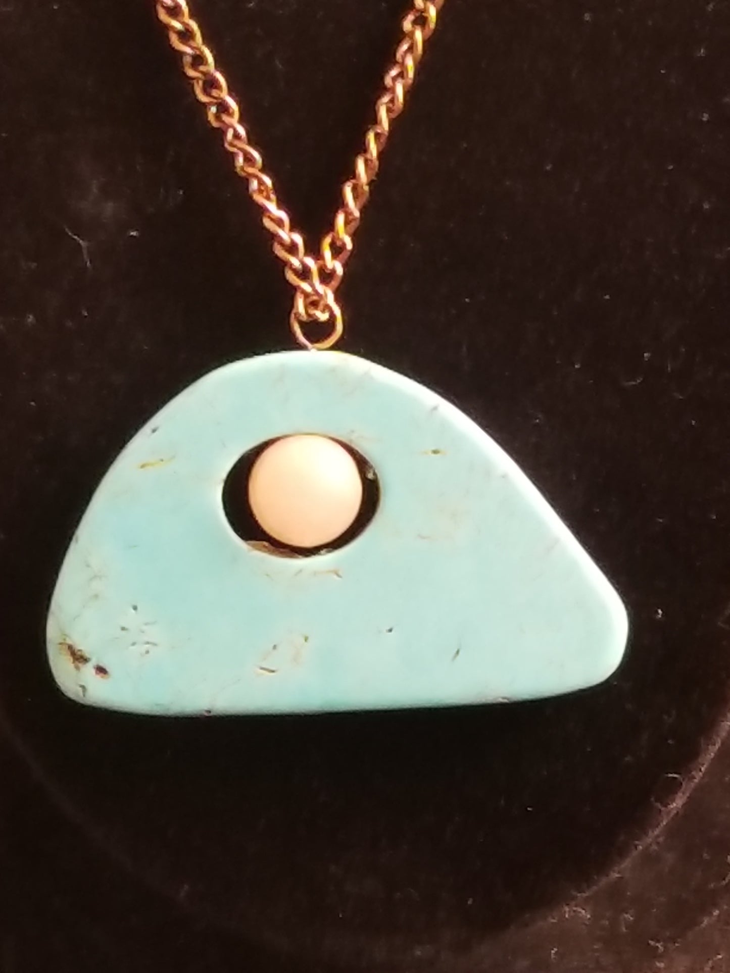 Opal Dot Turquoise Copper Necklace