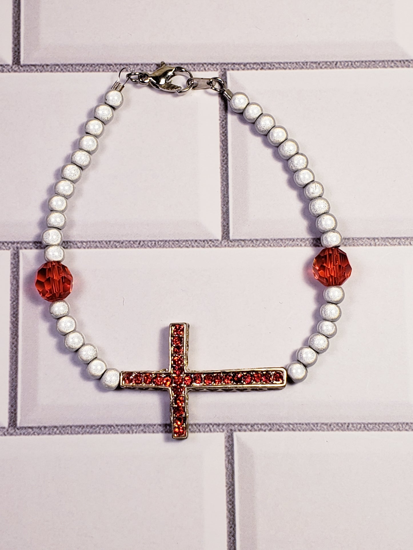 Red Cross Miracle beaded bracelet