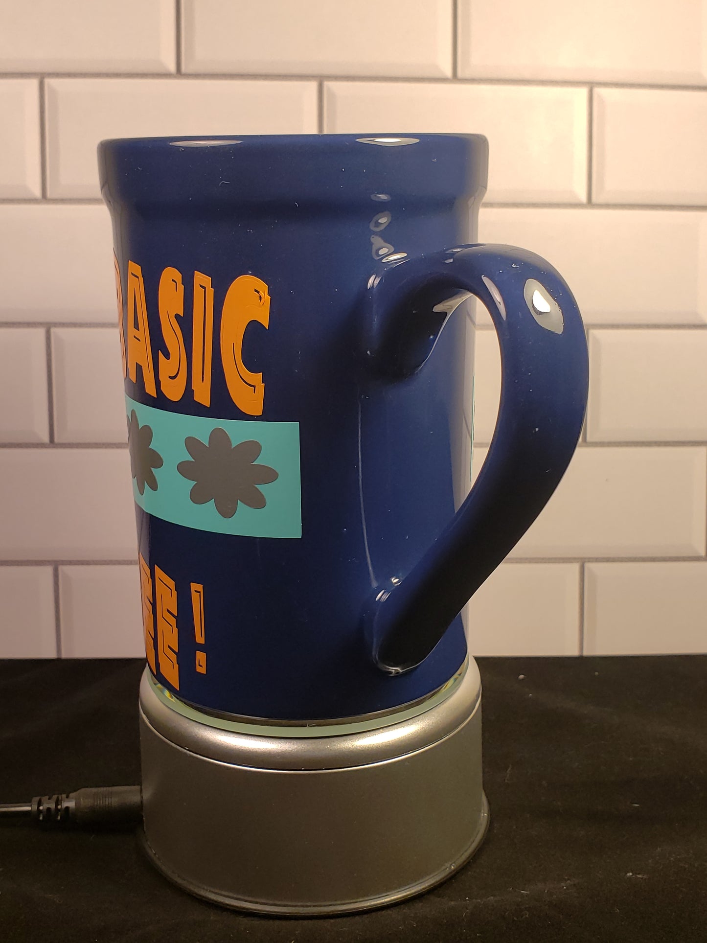 Blue Coffee Mug "I Was Feeling Basic, I needed Coffee" 120z