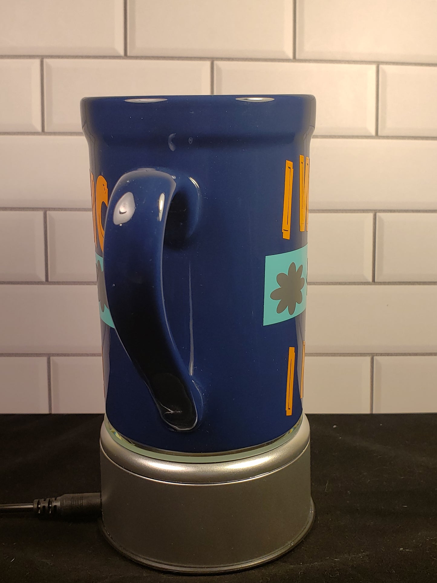 Blue Coffee Mug "I Was Feeling Basic, I needed Coffee" 120z