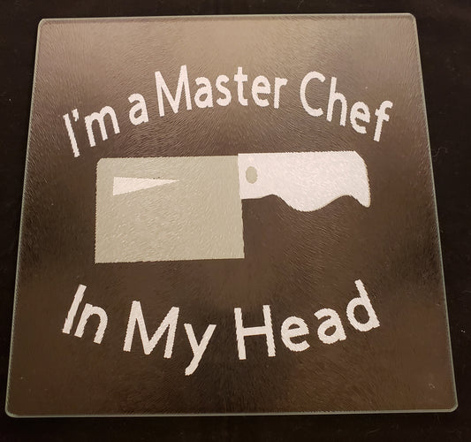 I'm a MasterChef Glass square cutting board