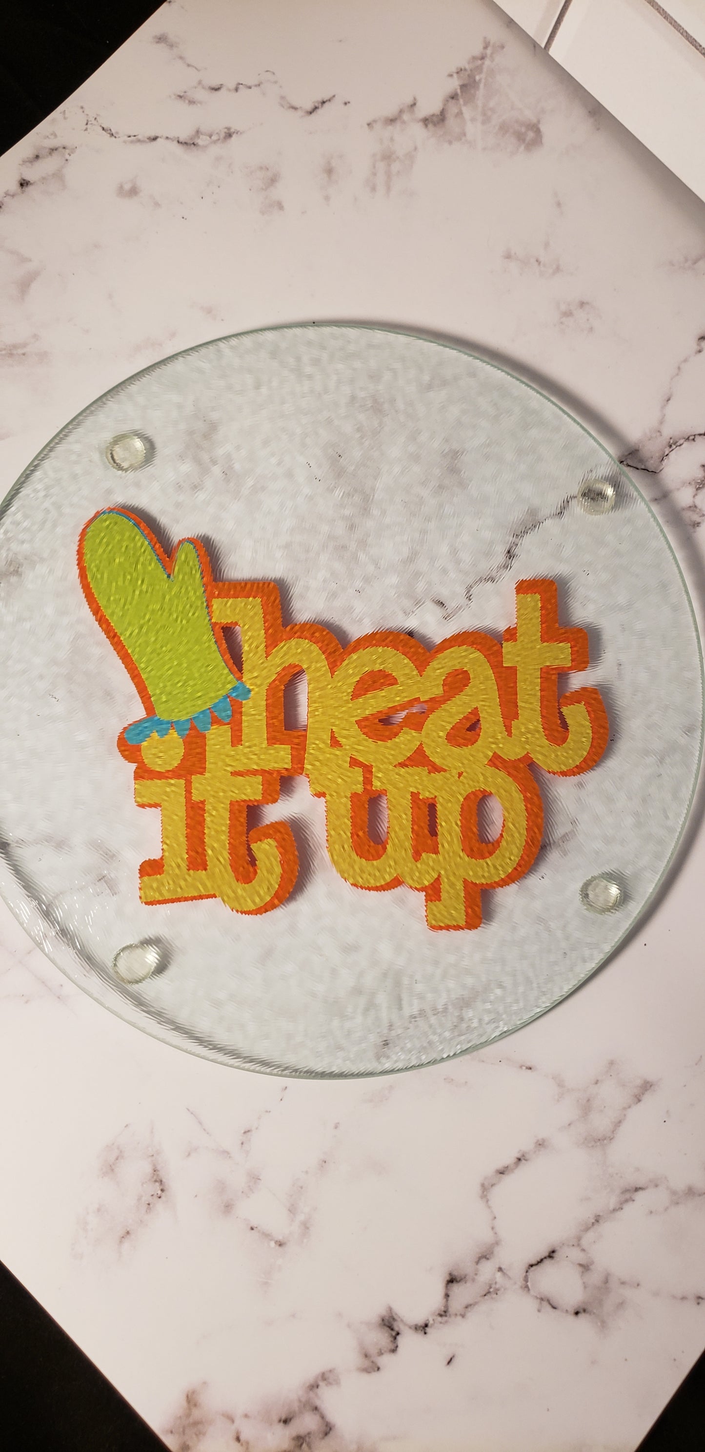 Heat It Up Glass cutting Board