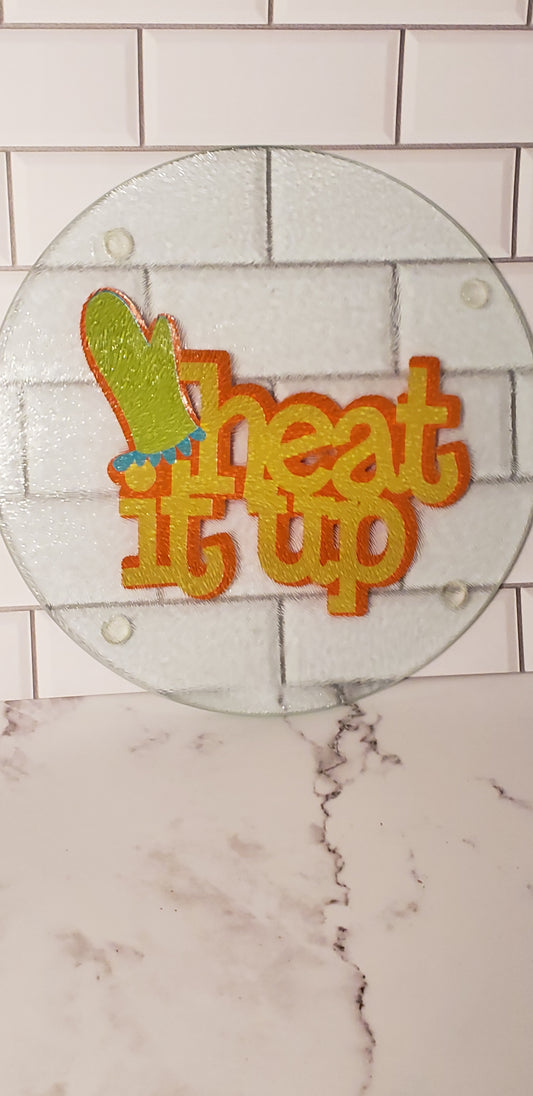 Heat It Up Glass cutting Board