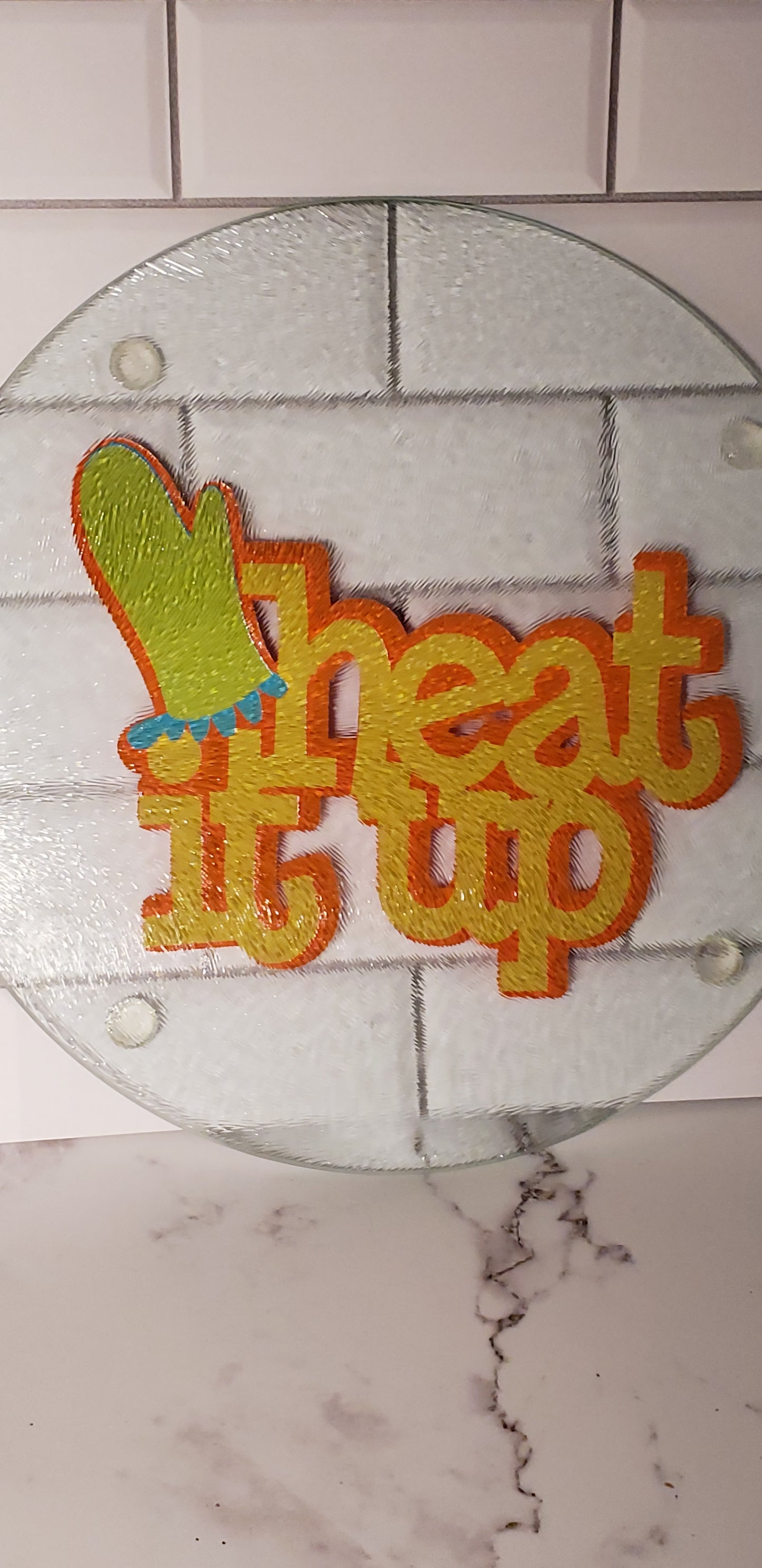 Heat It Up Glass cutting Board