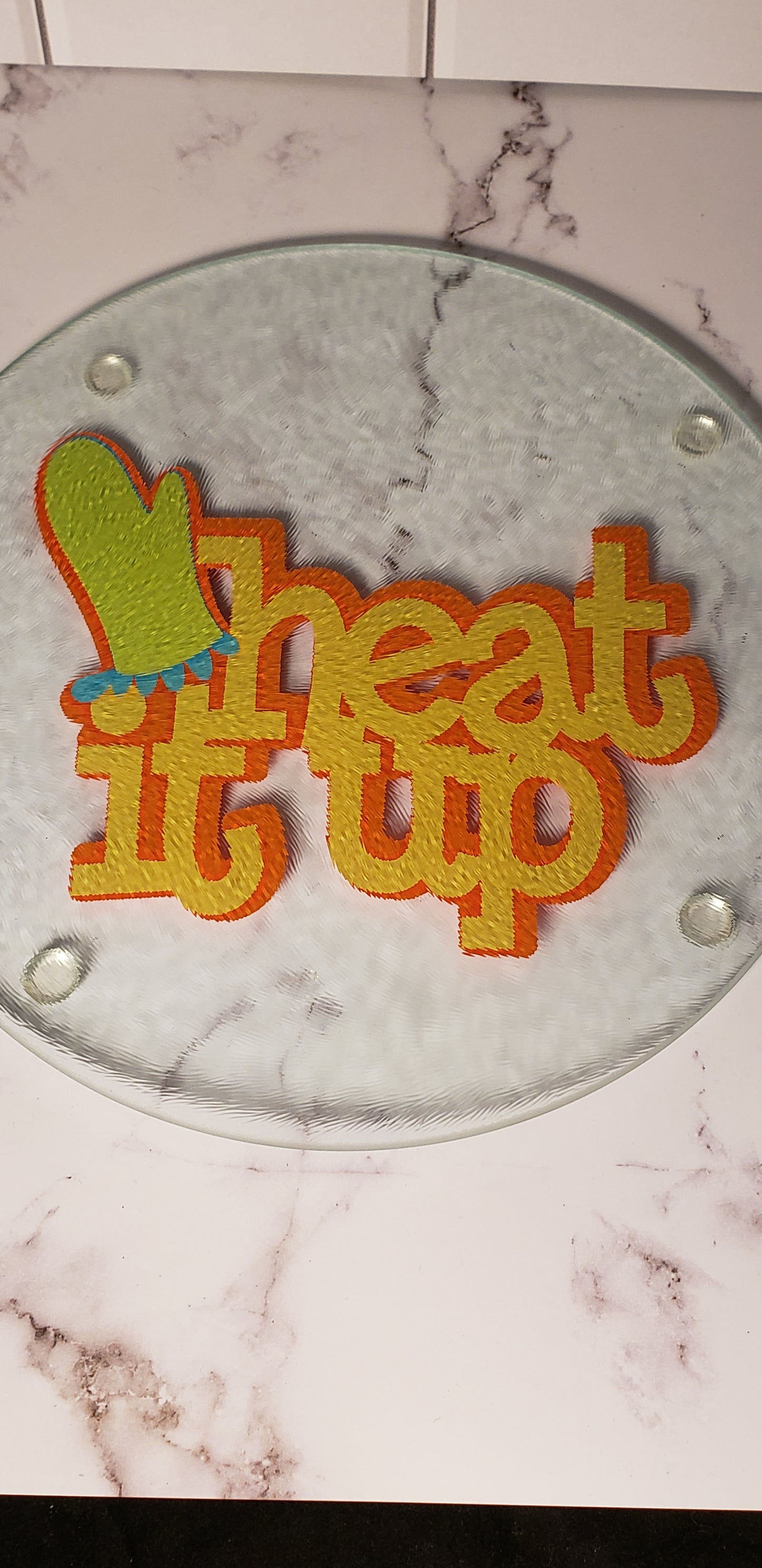 Heat It Up Glass cutting Board