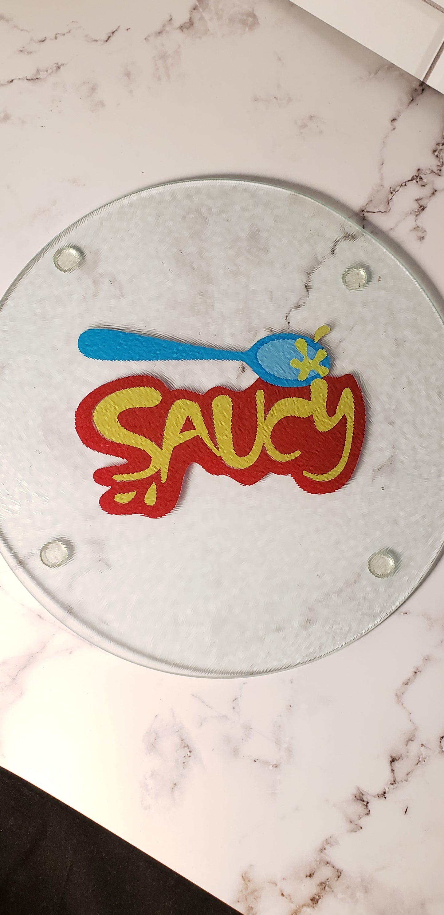 Saucy Glass Cutting Board