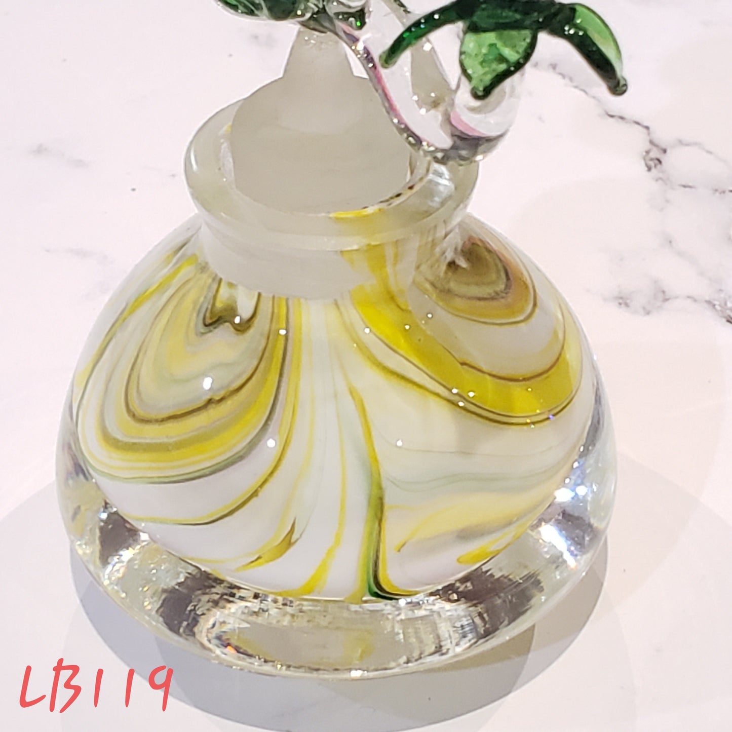 Handmade Vintage Style Glass Lady Bug Essential Oil & perfume Bottle #119 Jar