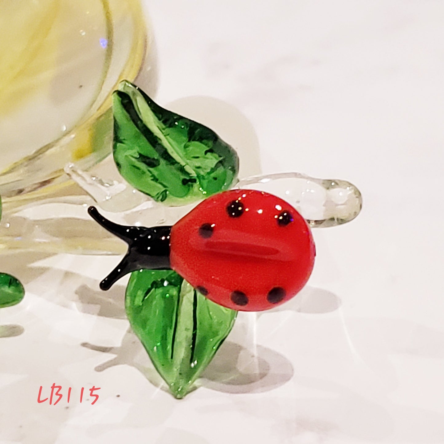 Handmade Vintage Style Glass Lady Bug Essential Oil & Perfume Bottle #115 Jar