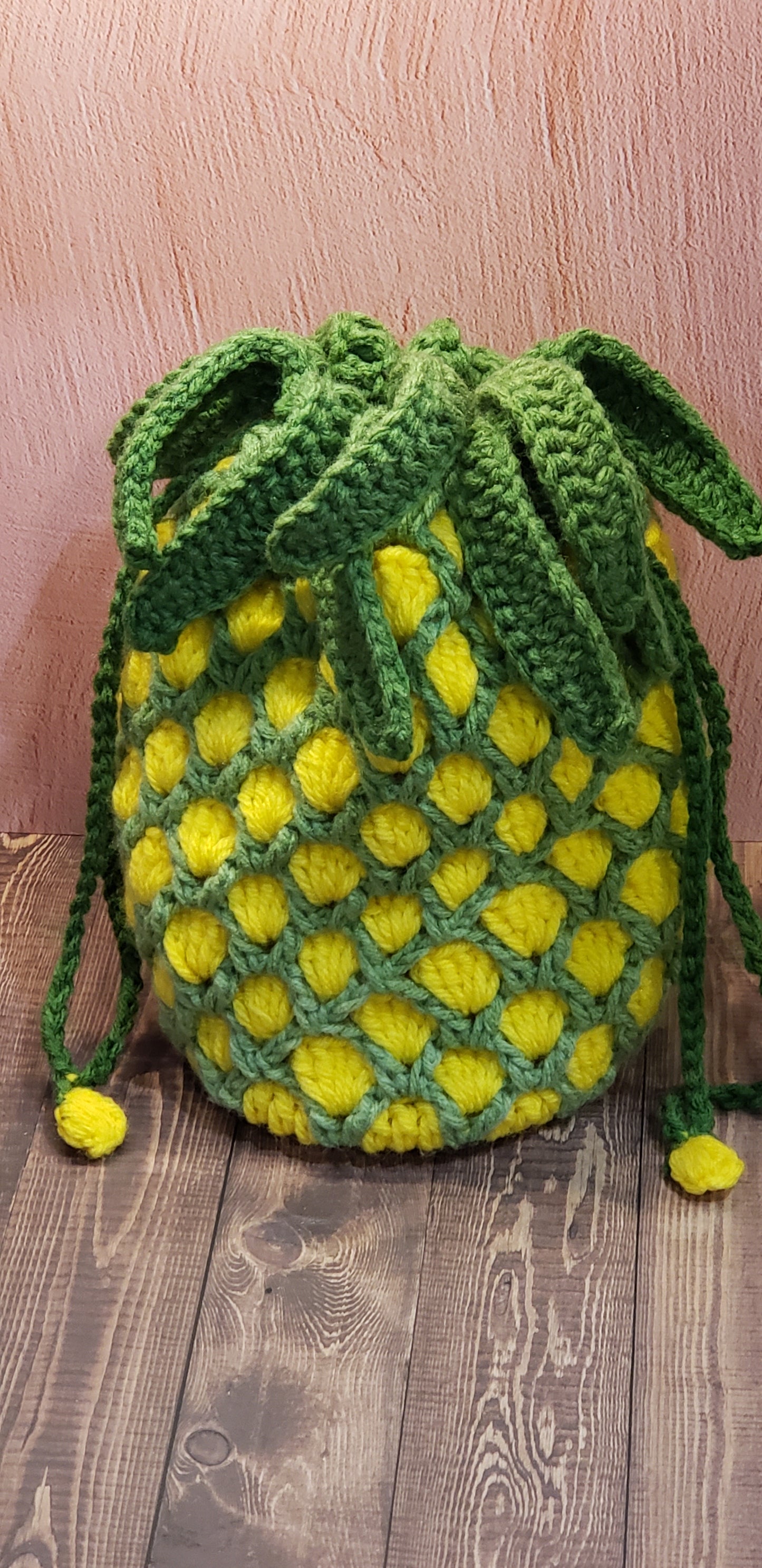 Handmade Crochet Pineapple Handbag Wristlet PB7