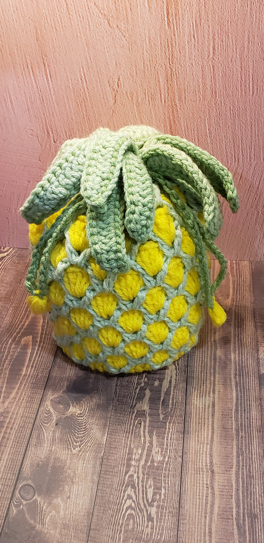 Handmade Crochet Pineapple Handbag Wristlet PB6