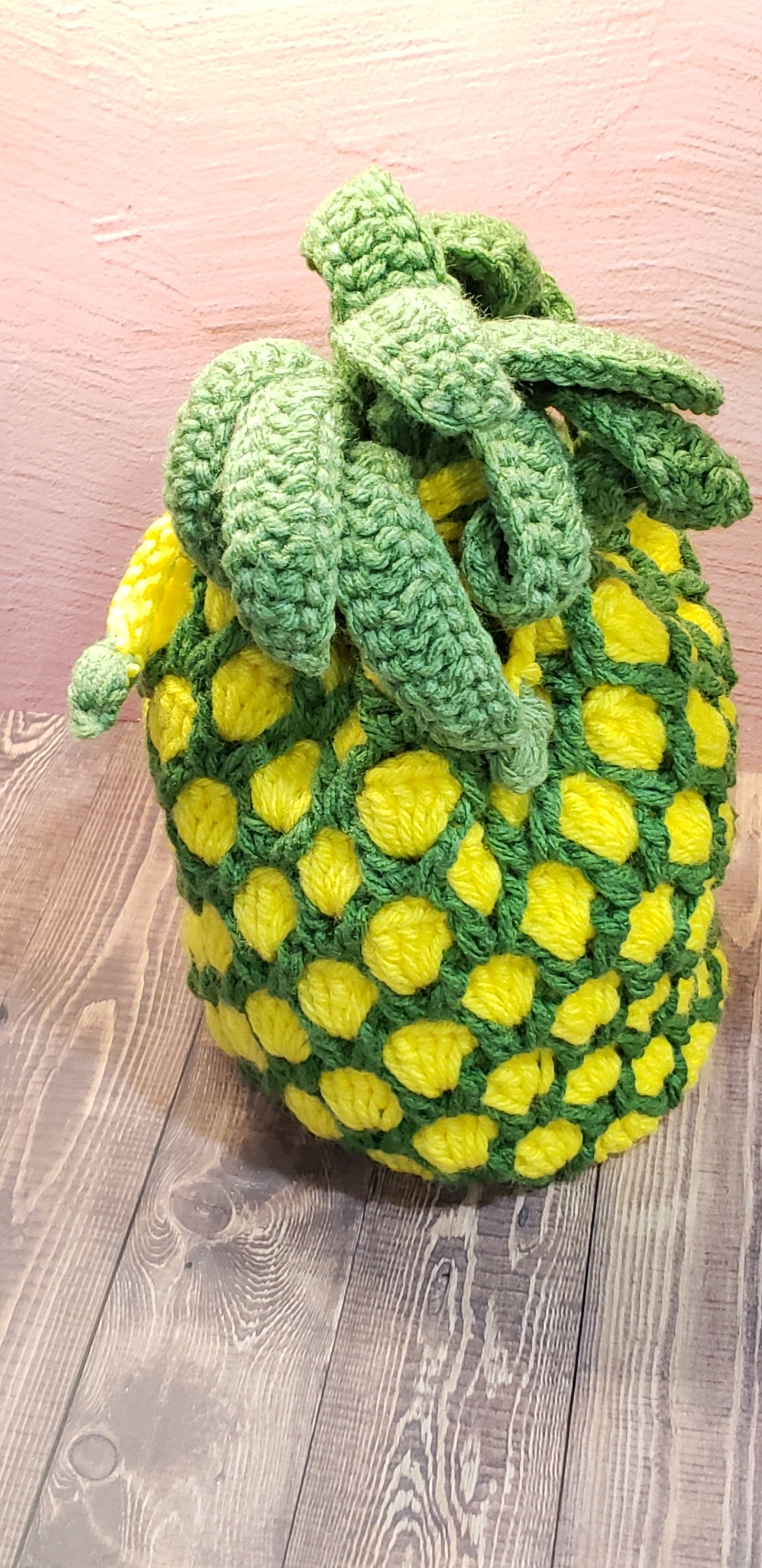 Handmade Crochet Pineapple Handbag Wristlet PB7