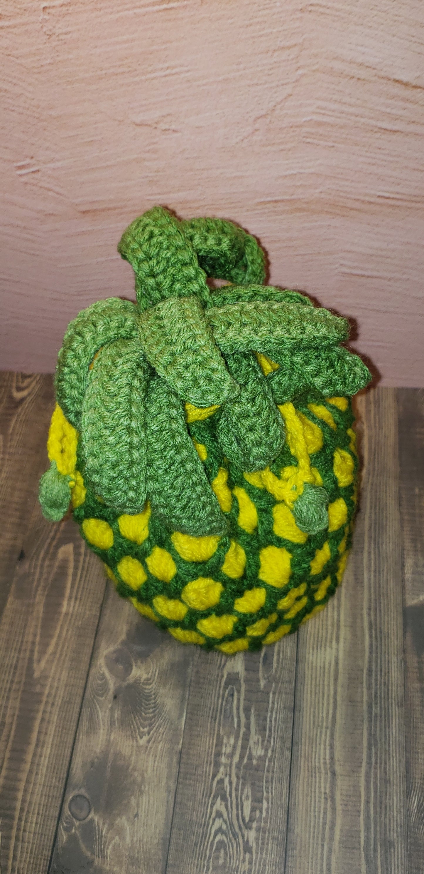 Handmade Crochet Pineapple Handbag Wristlet PB7