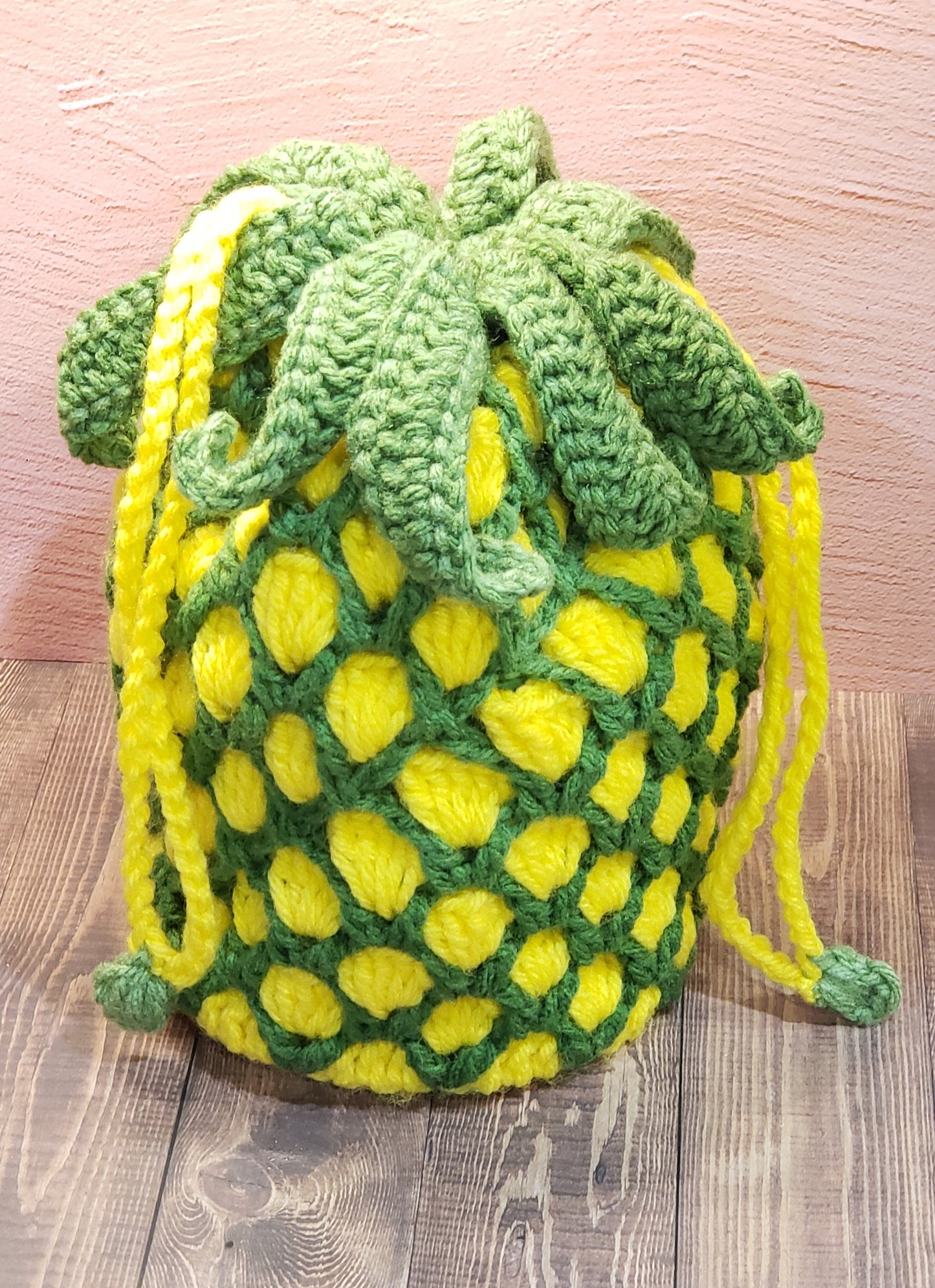 Handmade Crochet Pineapple Handbag Wristlet PB7