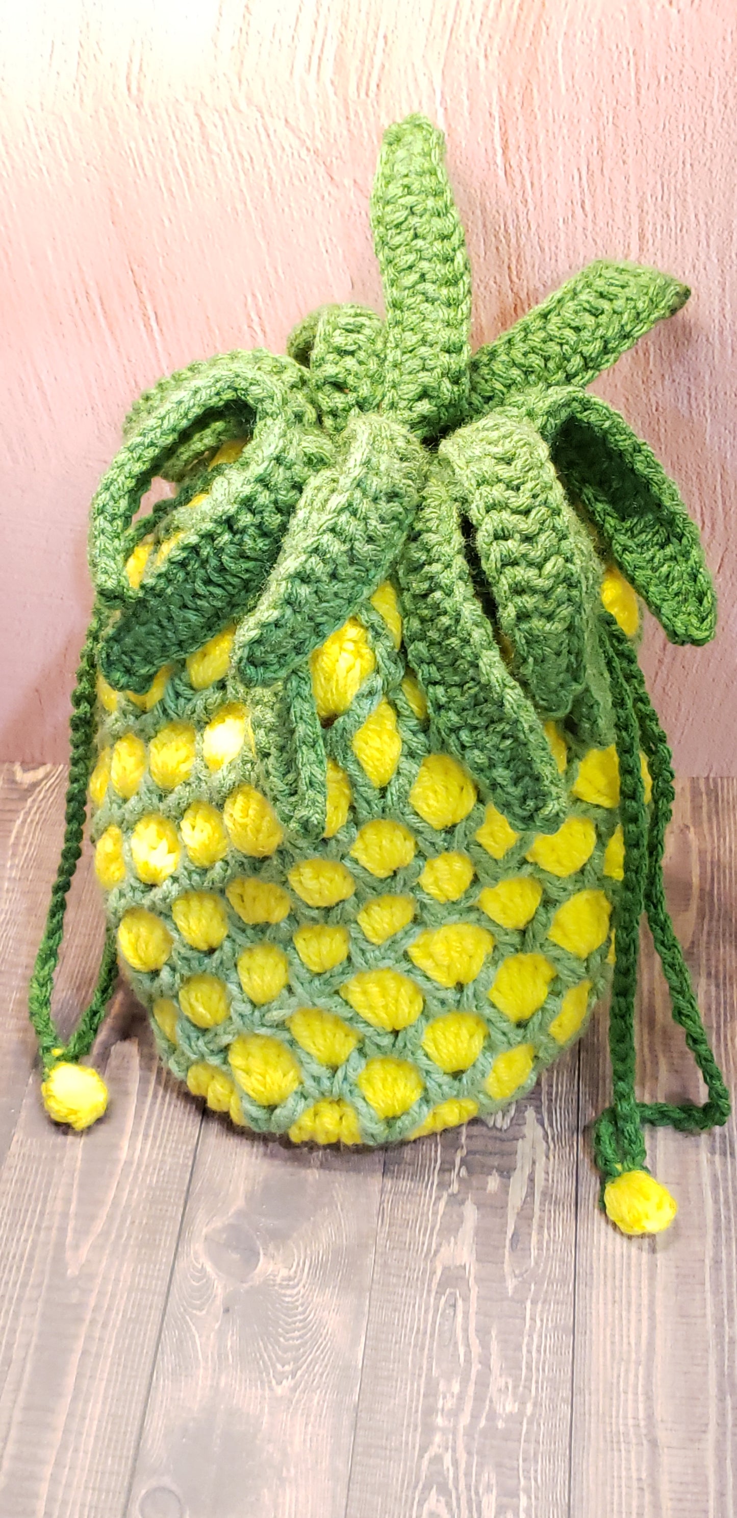 Handmade Crochet Pineapple Handbag Wristlet PB8