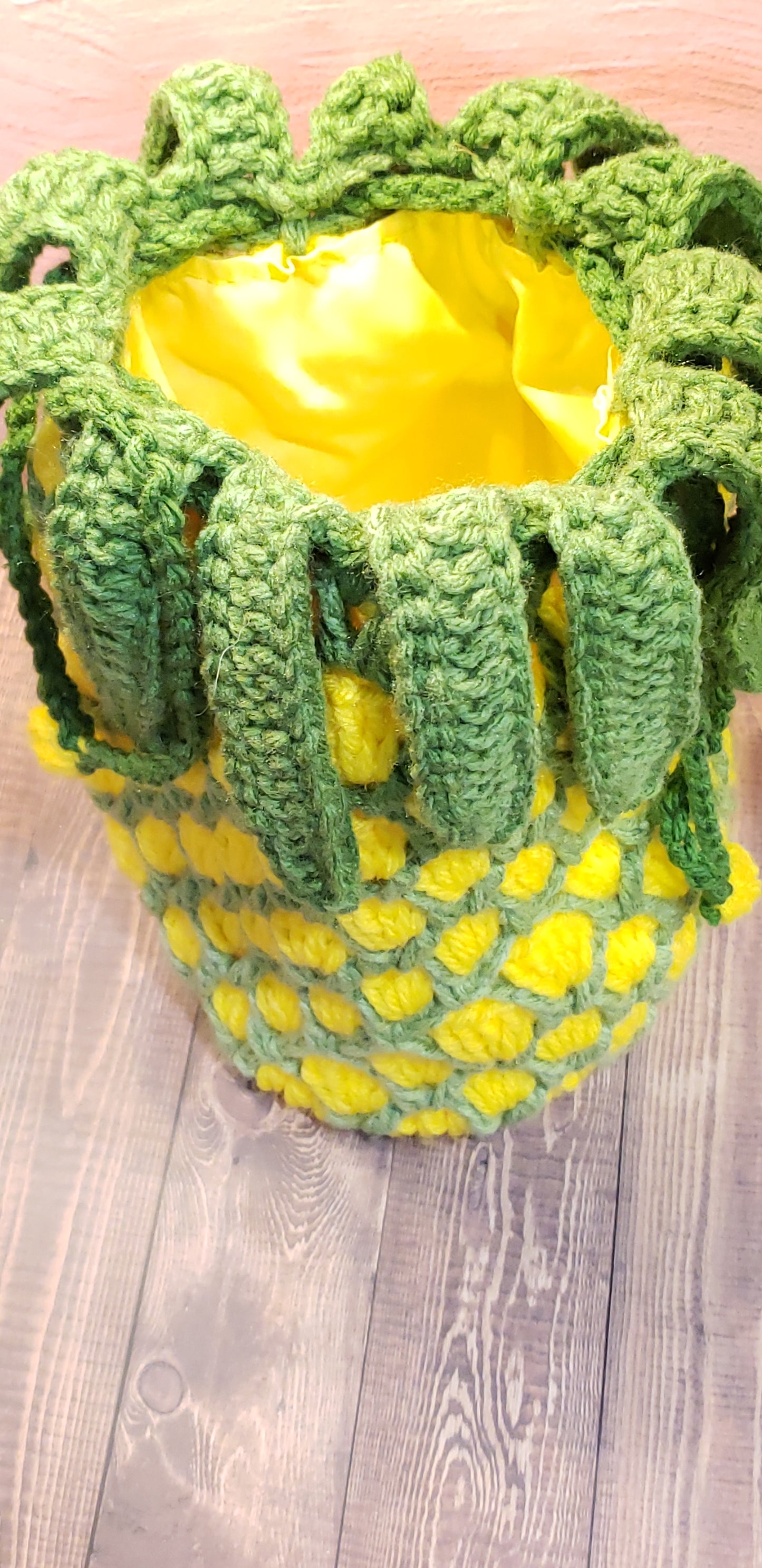 Handmade Crochet Pineapple Handbag Wristlet PB8