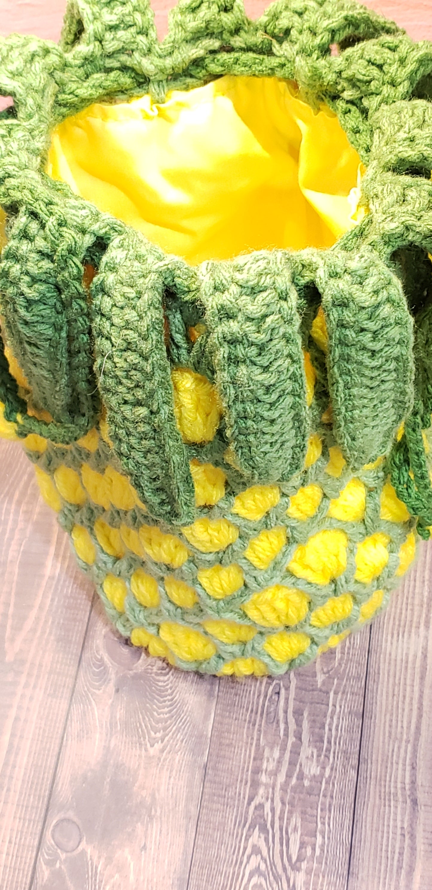 Handmade Crochet Pineapple Handbag Wristlet PB8