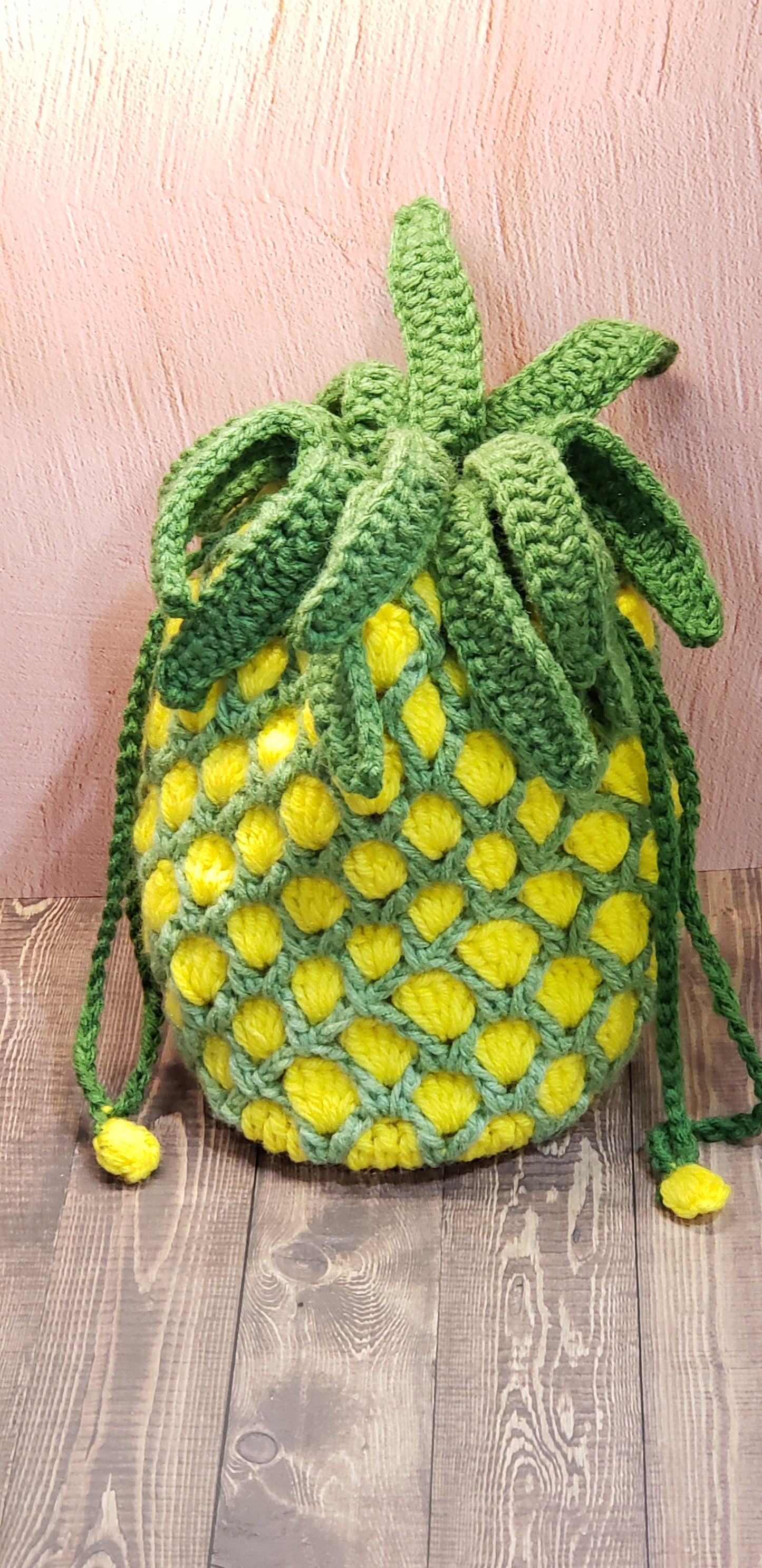 Handmade Crochet Pineapple Handbag Wristlet PB8