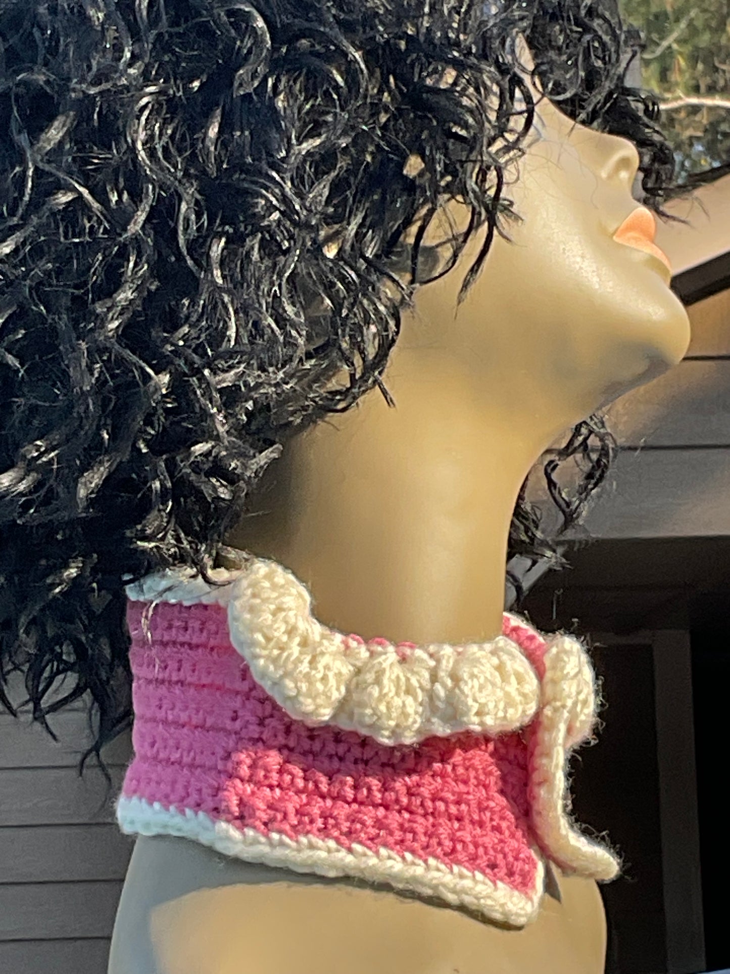 Crochet Super Soft Neck Warmer Rose and Aran