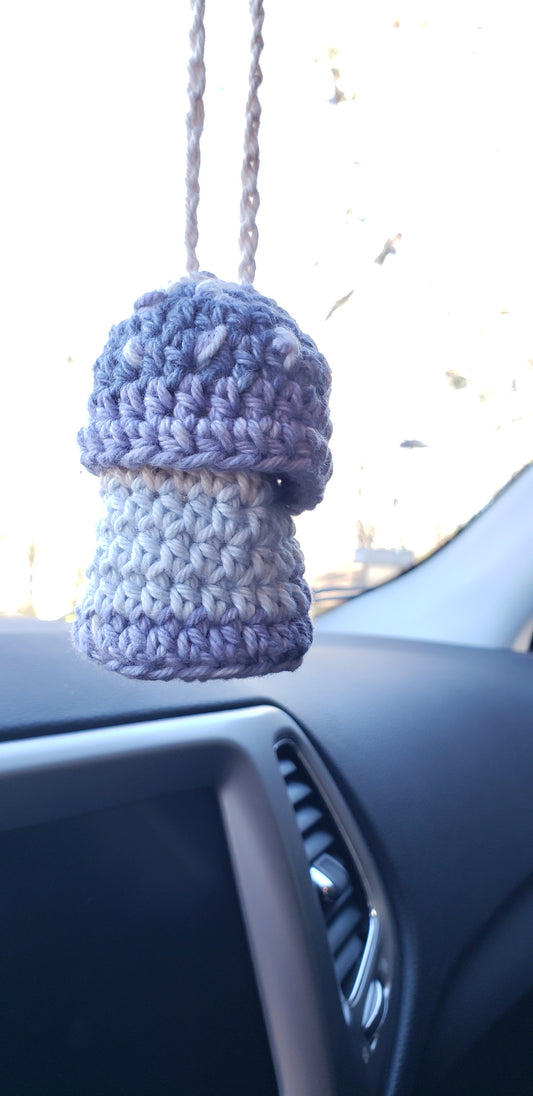 Crochet Mushroom Holder for Rearview Mirror Hideables