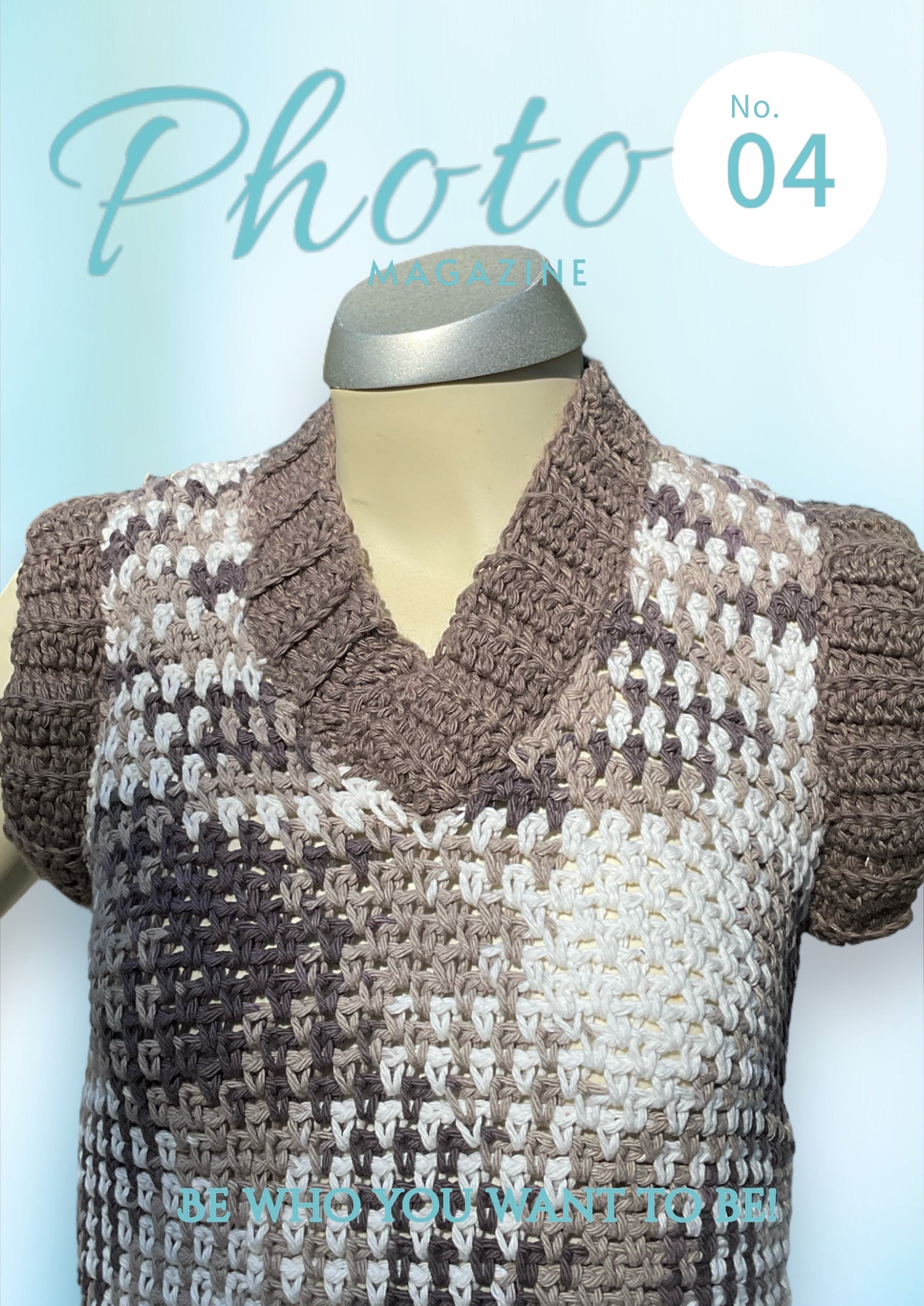 Crochet Top 100% Cotton Sugars & Cream Browns and White