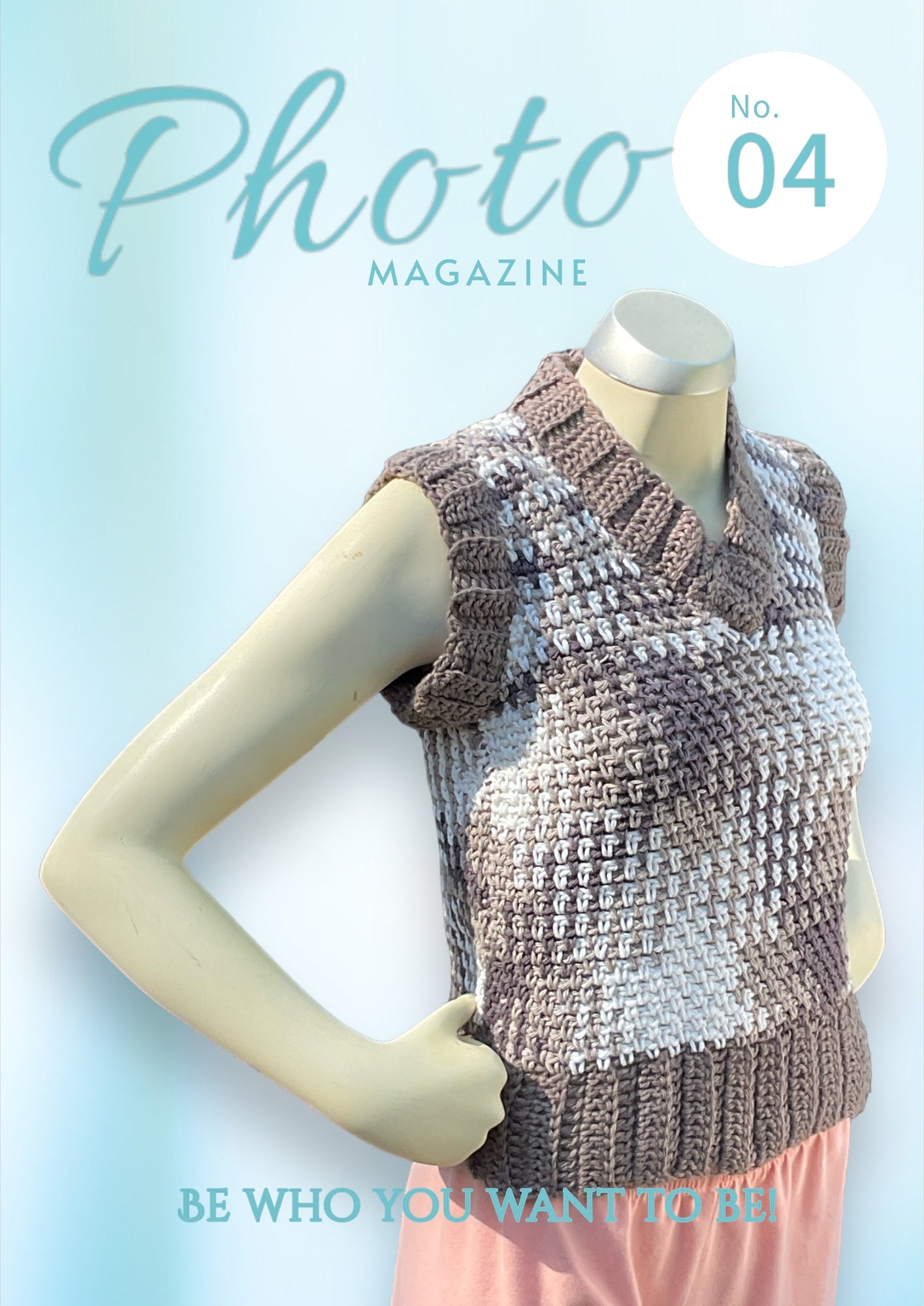 Crochet Top 100% Cotton Sugars & Cream Browns and White