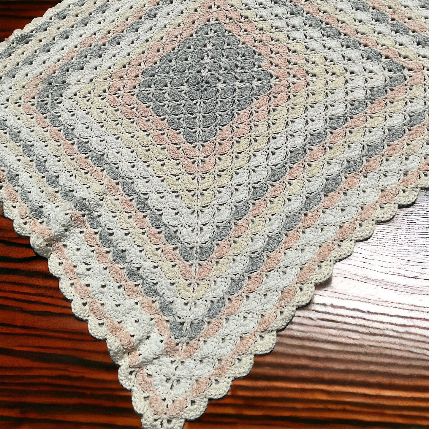 Handmade Crochet Baby Blanket OOAK