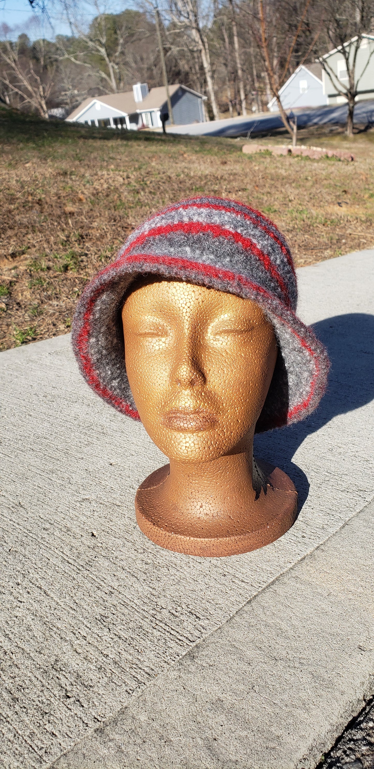 Felted Wool Crochet Hat